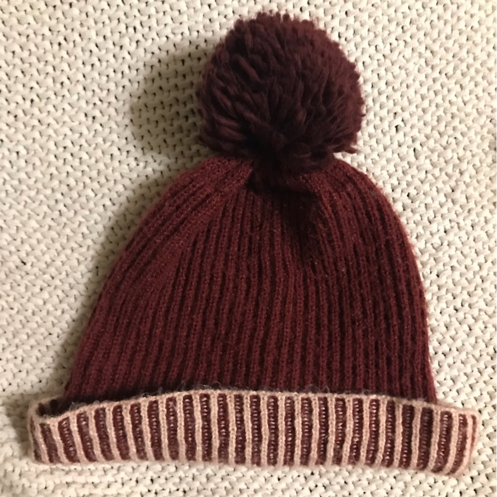 Cute burgundy hat